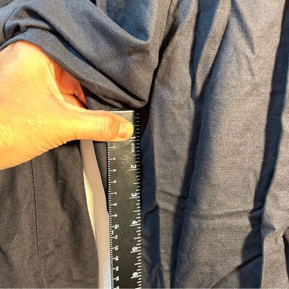 GENTLE HERD LADIES BLACK PANTS small linen capsule minimalism career straight - Picture 6 of 12